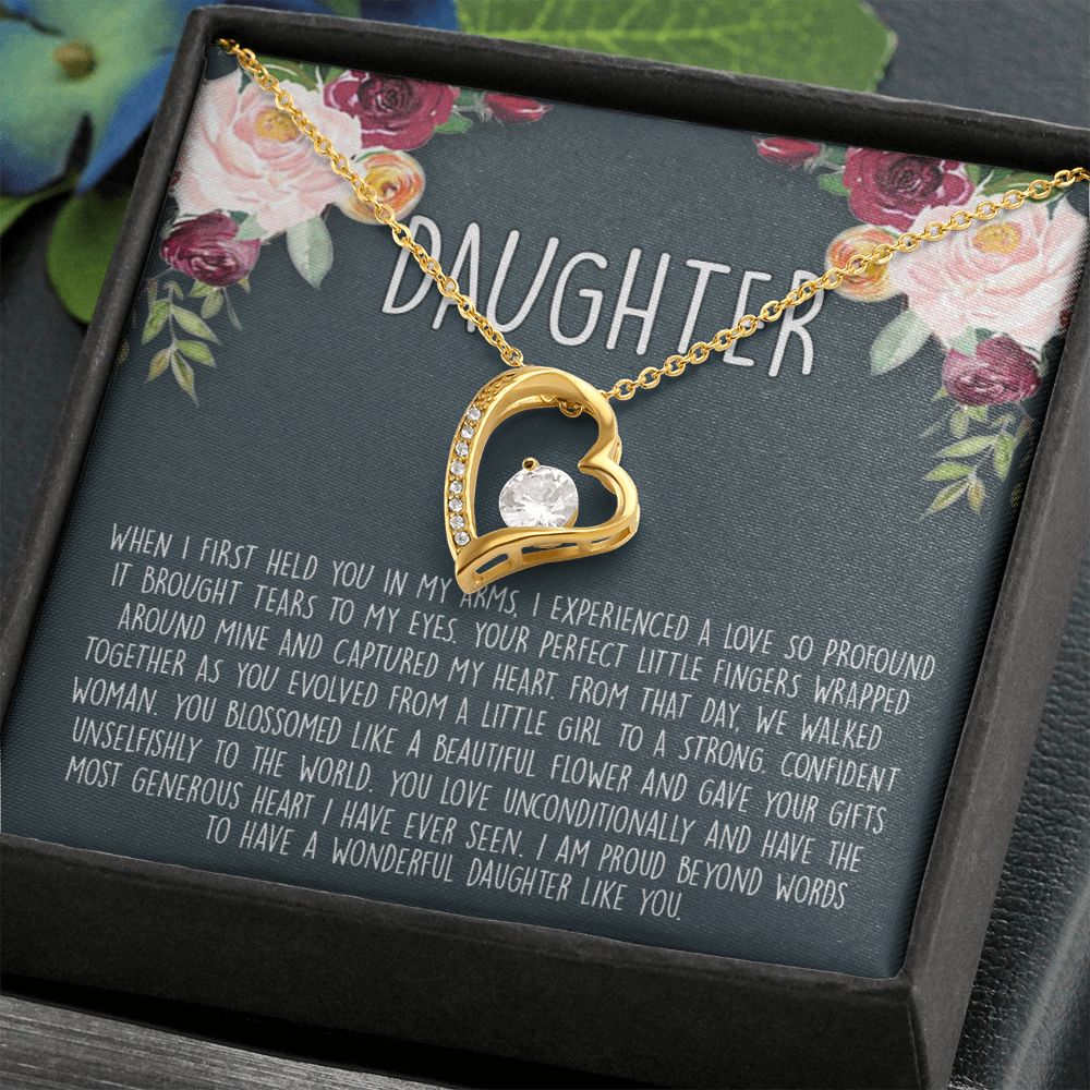 Daughter Necklace Gift for Daughter, Daughter Jewelry, Mother Daughter Forever Love Necklace