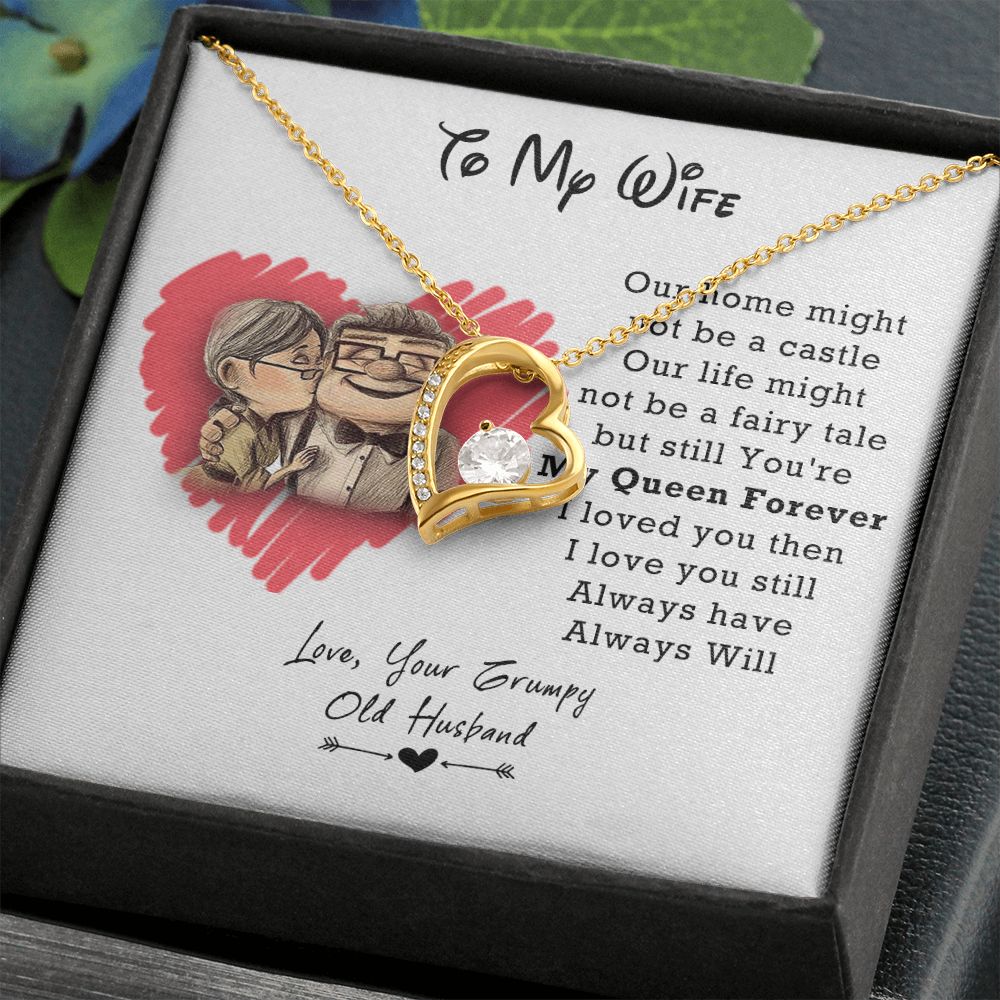 To My Wife Necklace from Husband, Personalized Necklace for Women, Luxury Necklace for Wife from Man Men, Wedding Anniversary Present For Wife, Beautiful Wife Jewelry Christmas Birthday Gifts For Wife3 Forever Love Necklace
