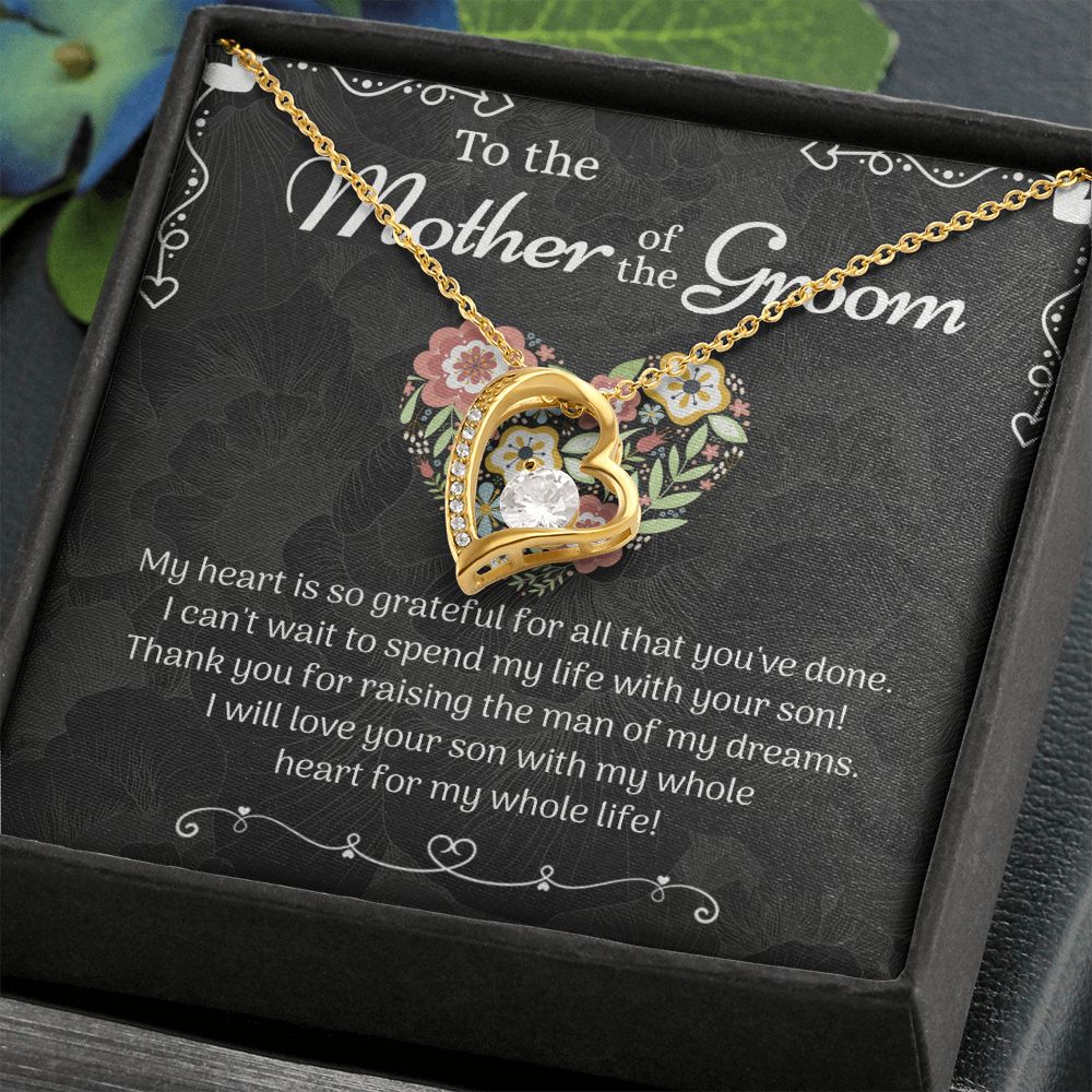 Mother of the Groom Sunflower Bracelet from Bride, Mother of the Groom Jewelry, Unique Mother Of The Groom Wedding Gift, Mom of Groom Gift Forever Love Necklace