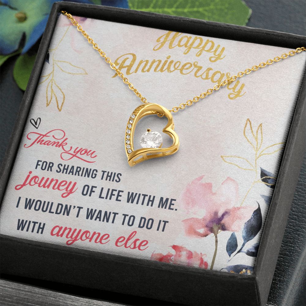 To My Wife Necklace, Wedding Anniversary Jewelry For Women, Necklace For Wife from Husband, Gift For Wife Birthday Gifts From Husband Necklace, Jewelry With Message Card In A Gift Box9 Forever Love Necklace