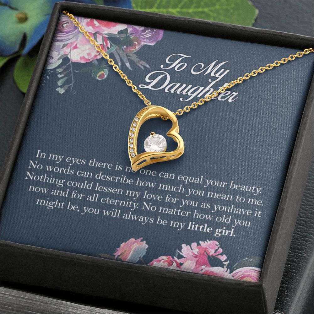 Mother Daughter Gift Ideas, To My Daughter Gift Necklace from Mom, Jewelry Pendant Present for Daughter, Birthday Christmas Gift Graduation Gifts for Daughters, Mother and Daughter Necklace 2139 Forever Love Necklace
