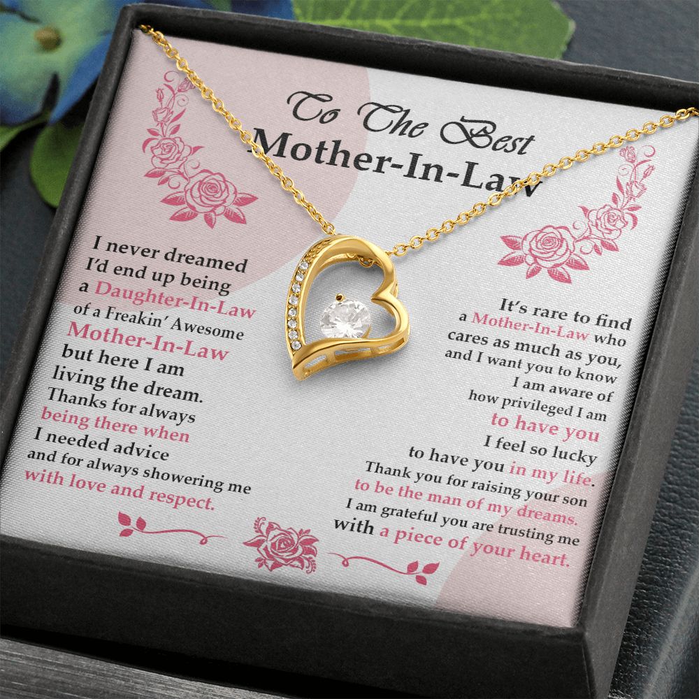 Mother in Law Necklace, Jewelry for Women, Future Mother in Law Gifts from Daughter in Law, Mother of Bride Gifts For Mother in Law, Birthday Gifts For Mother In Law From Daughter In Law6 Forever Love Necklace