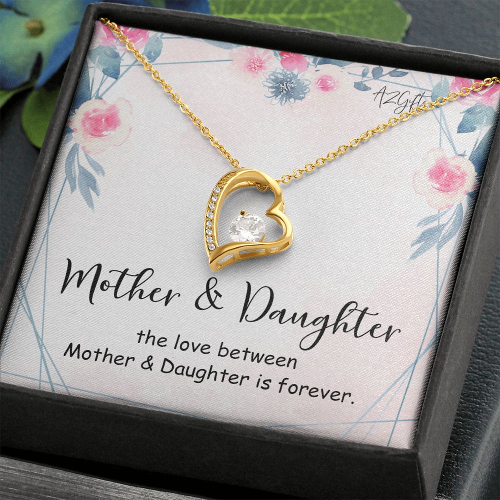 Mom Necklace Gifts for Mom from Daughter to Mom Gifts for Mothers Day from Daughter, To My Mom Necklace from Daughter to Mom Birthday Gifts Necklace with Message Card and Gift Box Forever Love Necklace