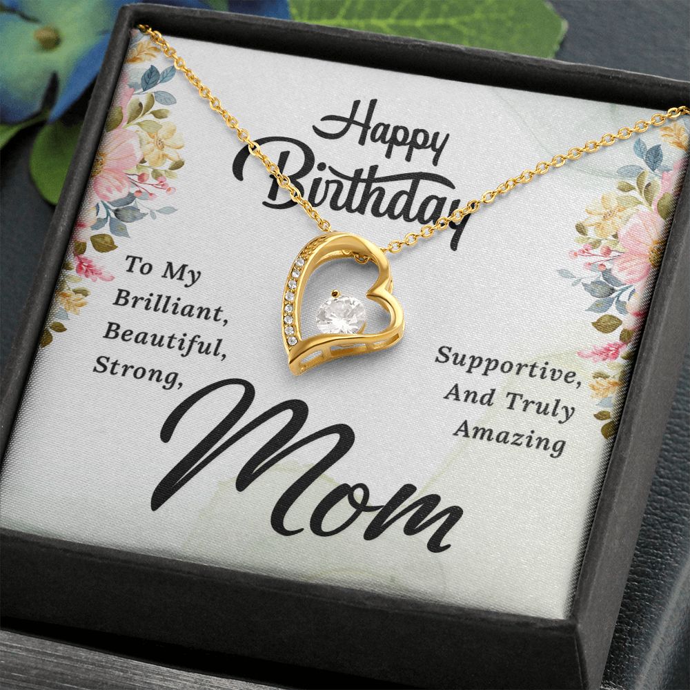 Mom Necklace Gifts for Mom from Daughter to Mom Gifts for Mothers Day from Daughter, To My Mom Necklace from Daughter to Mom Birthday Gifts Necklace with Message Card and Gift Box2229 Forever Love Necklace