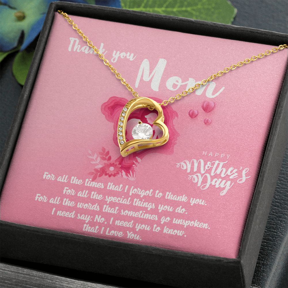 Mom Necklace Gifts for Mom from Daughter to Mom Gifts for Mothers Day from Daughter, To My Mom Necklace from Daughter to Mom Birthday Gifts Necklace with Message Card and Gift Box5 Forever Love Necklace