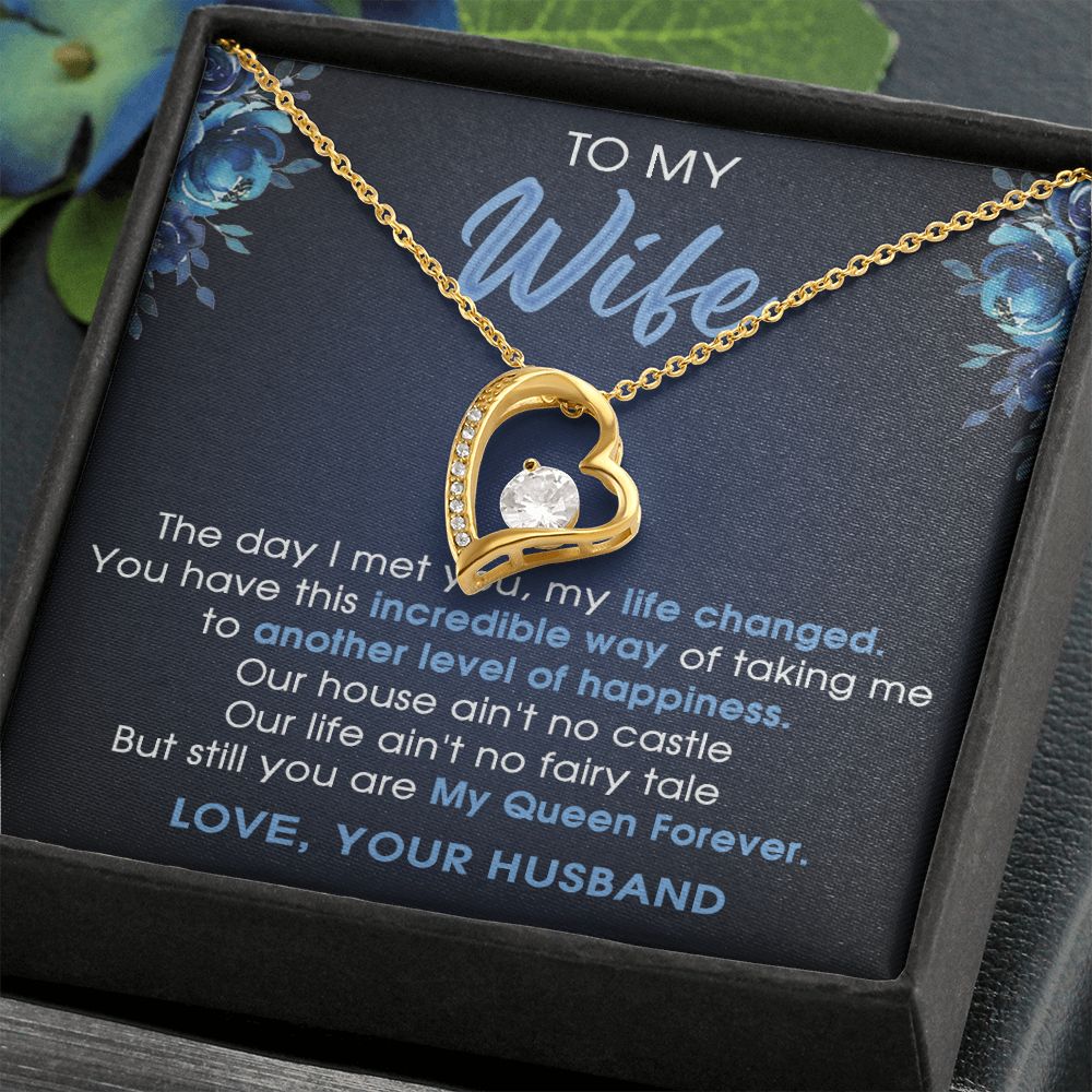 To My Wife Gift Jewelry Gift For Wife Birthday Gift For Wife Necklace For Wife Forever Love Necklace