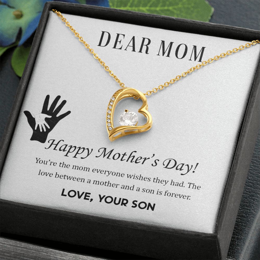 2Mom Necklace Gifts for Mom from Daughter to Mom Gifts for Mothers Day from Daughter, To My Mom Necklace from Daughter to Mom Birthday Gifts Necklace with Message Card and Gift Box2228 Forever Love Necklace