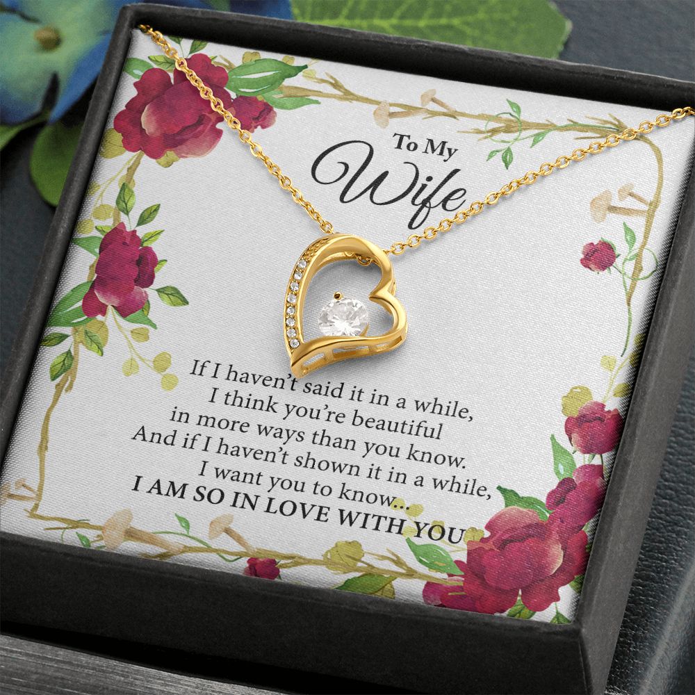 Birthday Gifts For Wife, Necklace Gifts For Wife From Husband, To My Wife Jewelry For Women , To My Wife Necklace  from Husband Wedding Anniversary Present For Wife, Beautiful Wife Jewelry Christmas19 Forever Love Necklace