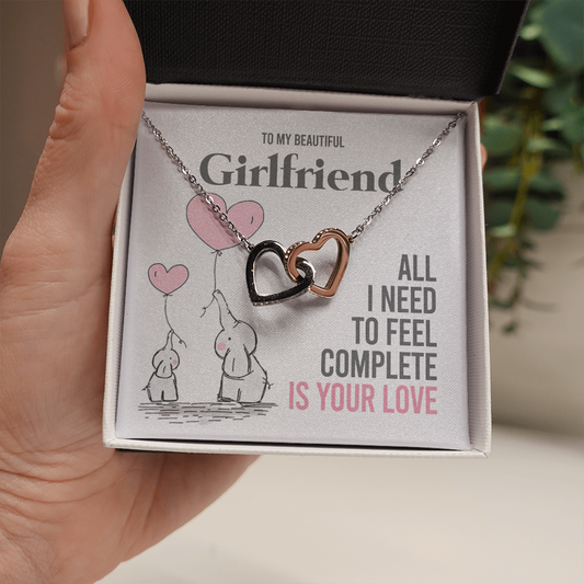 To My Girlfriend Gift Necklace Romantic Girlfriend Birthday Gifts for Girlfriend