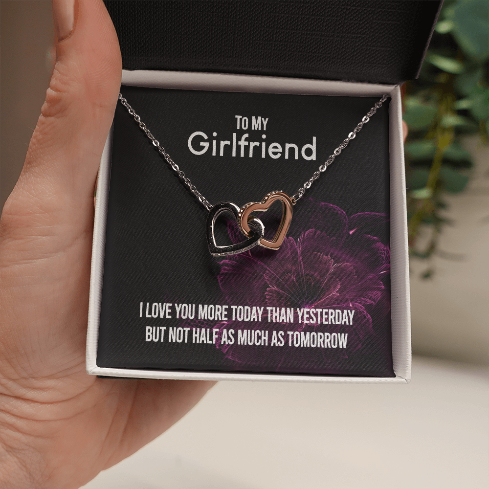 To My Girlfriend Necklace Romantic Girlfriend Birthday Gifts for Girlfriend