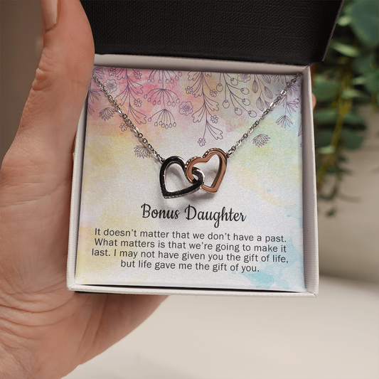 Stepdaughter Necklace Gift, Bonus Daughter Charm Adopted Daughter Jewelry Gift