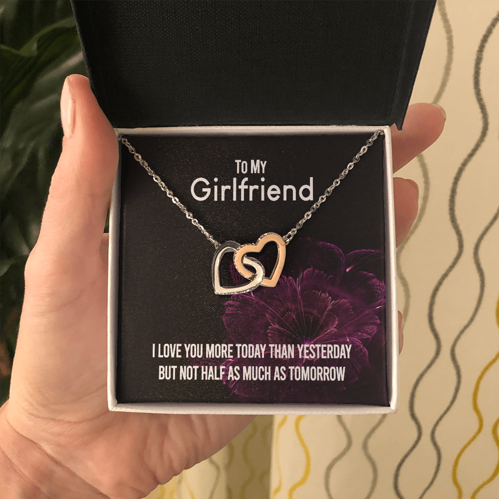 To My Girlfriend Necklace Romantic Girlfriend Birthday Gifts for Girlfriend