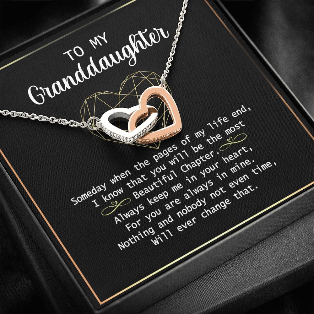 To my Granddaughter Necklace Gift For Granddaughter Birthday Congrats Graduation