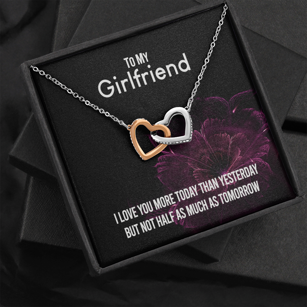 To My Girlfriend Necklace Romantic Girlfriend Birthday Gifts for Girlfriend