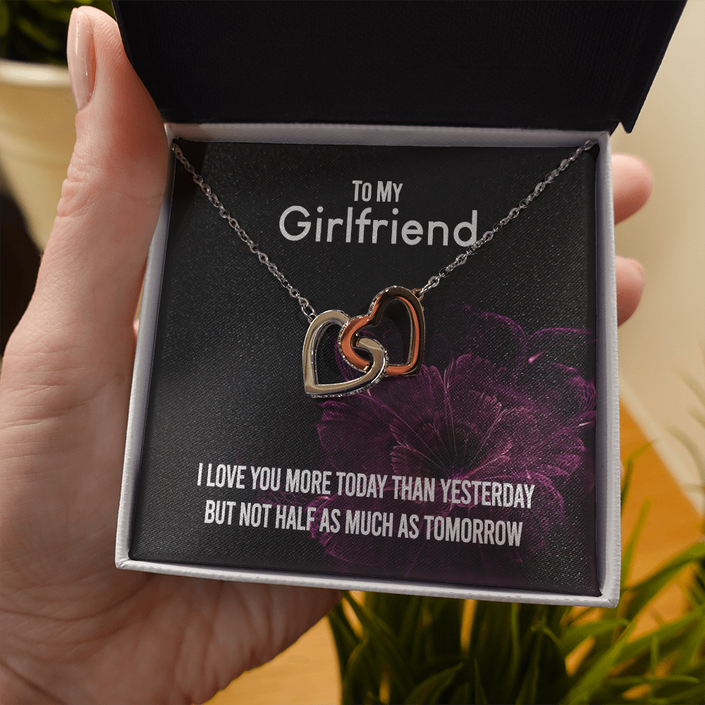 To My Girlfriend Necklace Romantic Girlfriend Birthday Gifts for Girlfriend