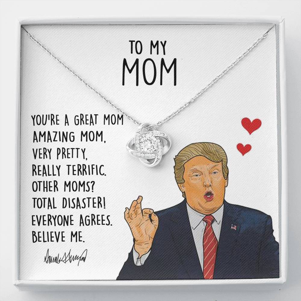 Mother's Day Gift from Trump Love Knot Necklace Jewelry For Mom