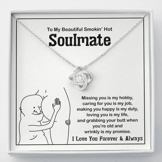 To My Smokin' Hot Soulmate Necklace Funny Gift for Soulmate Birthday Present Gift