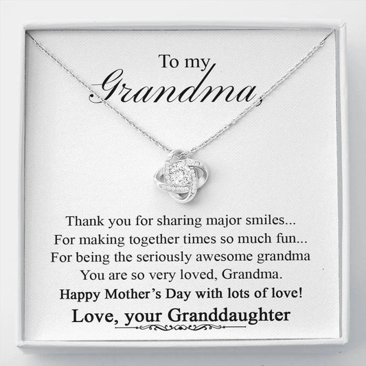 Gift For Grandma Nana Love Knot Necklace Mothers Day Gift Jewelry For Grandma