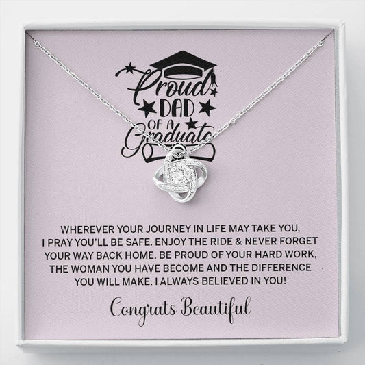 Love Knot Necklace College Graduate New Grad Jewelry Graduation Gift for her