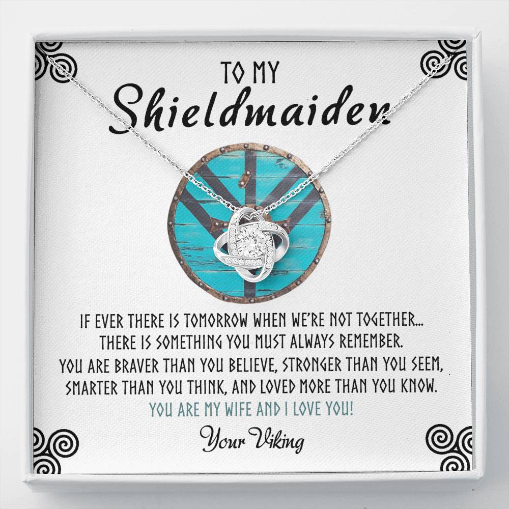 To My Shieldmaiden From Your Viking - Love Knot Necklace Gift From Wife, Fiancee 174738185865
