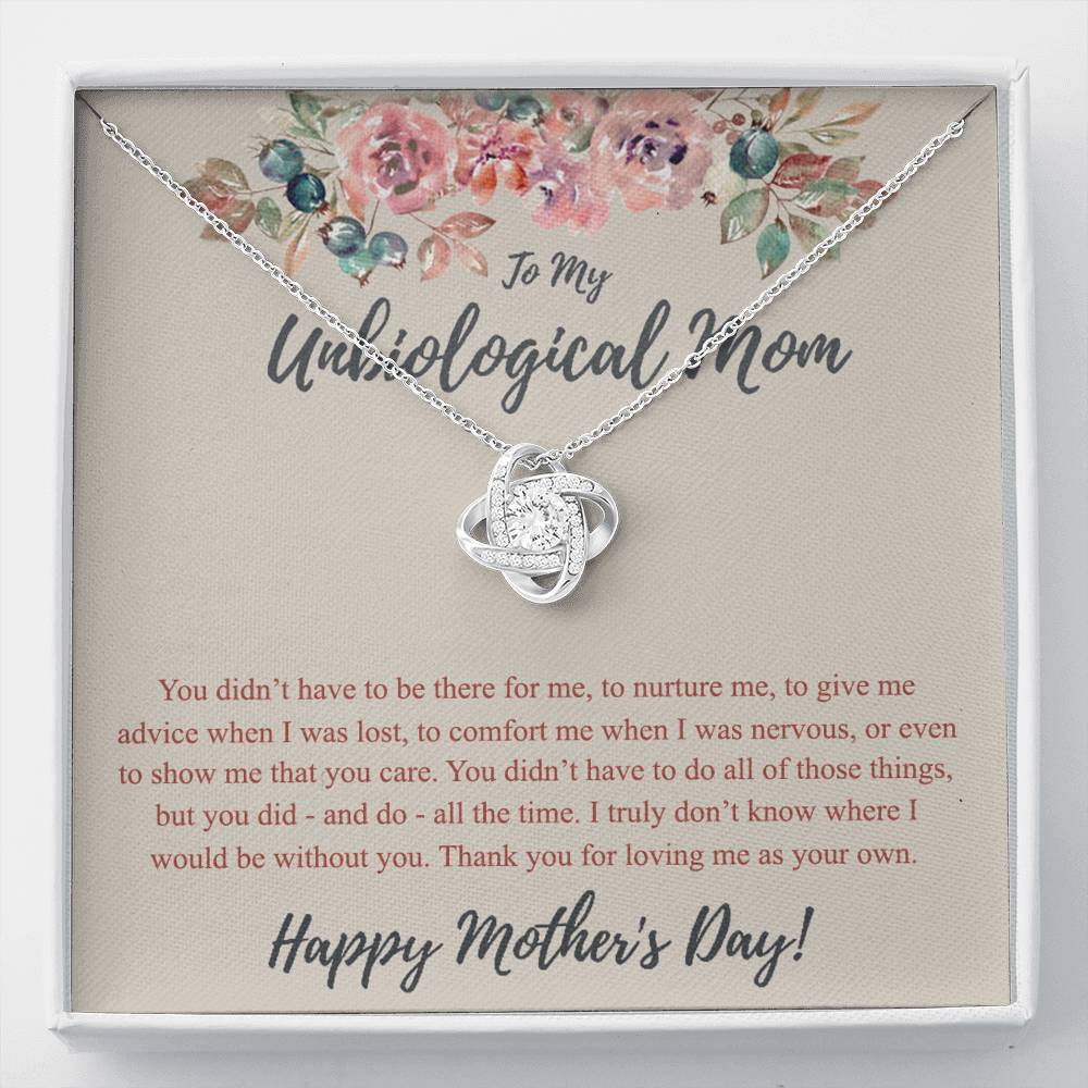 Mother's Day Gift Necklace To My Unbiological Mom Necklace Gift for Bonus Mom