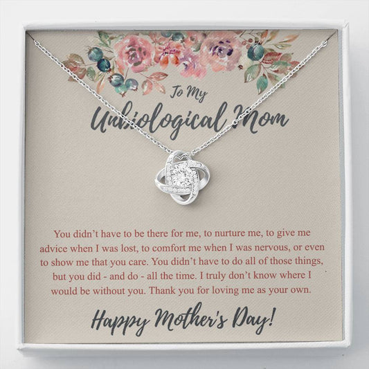 Mother's Day Gift Necklace To My Unbiological Mom Necklace Gift for Bonus Mom