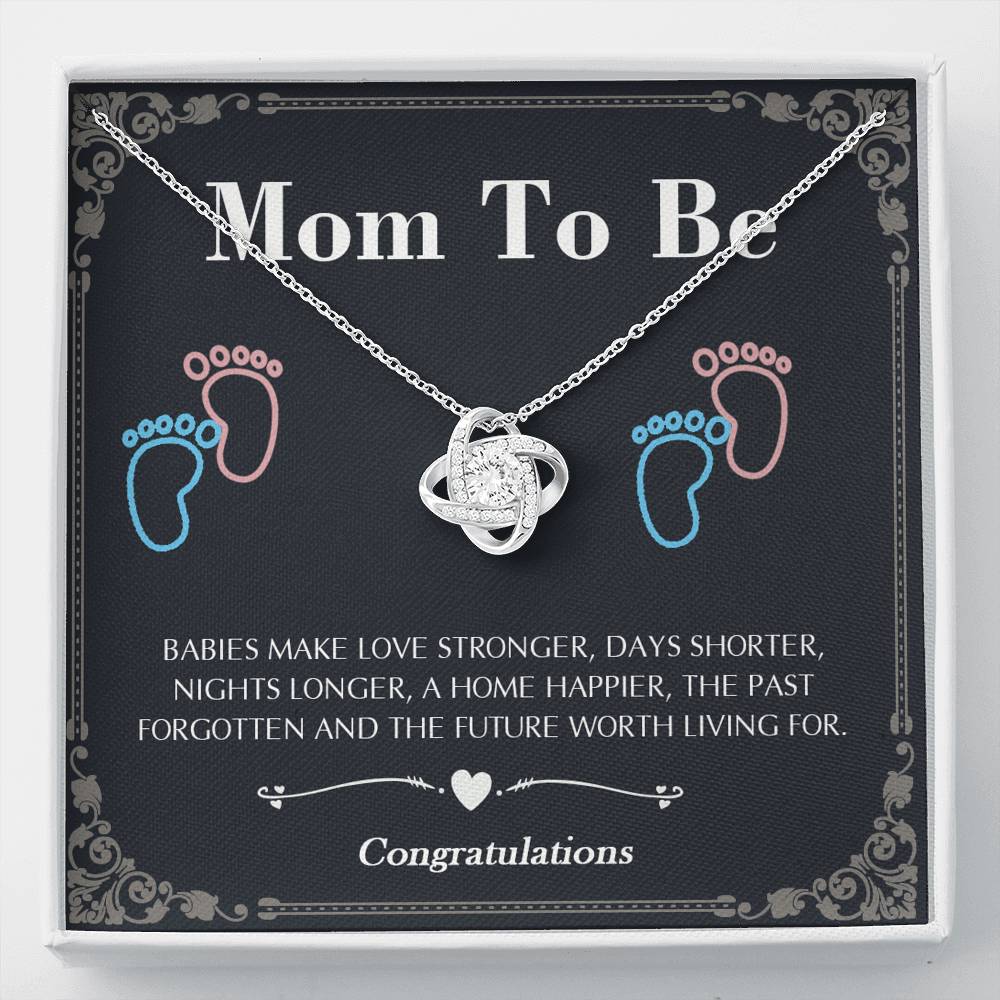 Mom To Be Love Knot Necklace Mom Gift, Gift For New Mom,First Mother's day Gift
