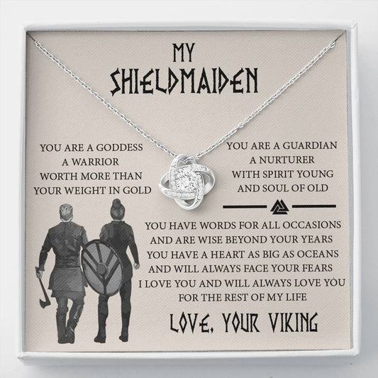Love Knot Necklace For Your Shieldmaiden Wife Happy Mother's Day Gift Viking