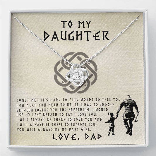 To My Daughter Necklace Gift For Daughter Form Dad Viking Necklace Gift For Her