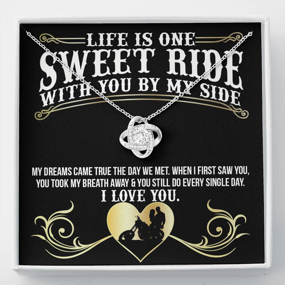 Gift for Sweet Ride Necklace, Riding Partner Gift, Birthday Gift for Biker Woman