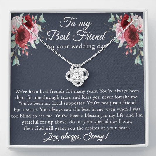 Best Friend Wedding Gif, Best Friend Necklace, Gift For BBF On Wedding, BFF Gift