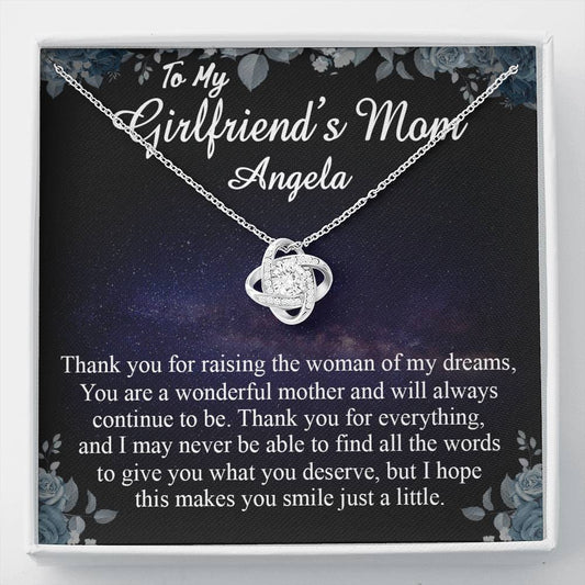 To My Girlfriends Mom Gift Mother's Day Gift for Girlfriend's Mom Necklace Gift Angela