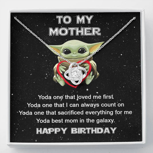 Mother Gift Mom Necklace Baby Yoda Best Mom Ever Mom's Birthday Xmas Gifts Mommy