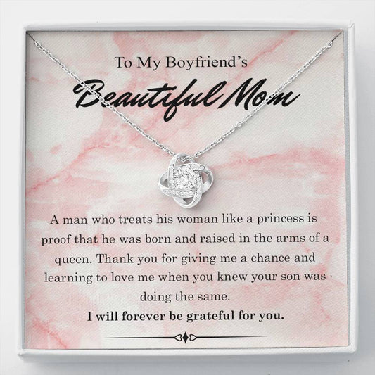 To My Boyfriend's Mom Gift, Birthday Gift For Boyfriend's Mom Necklace Mom Gifts