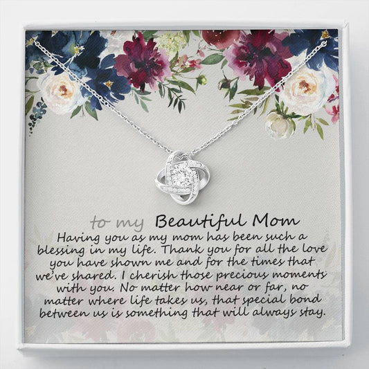 To my Beautiful Mom Necklace Mother's Day Gift Jewelry For Mother, Mom Gifts