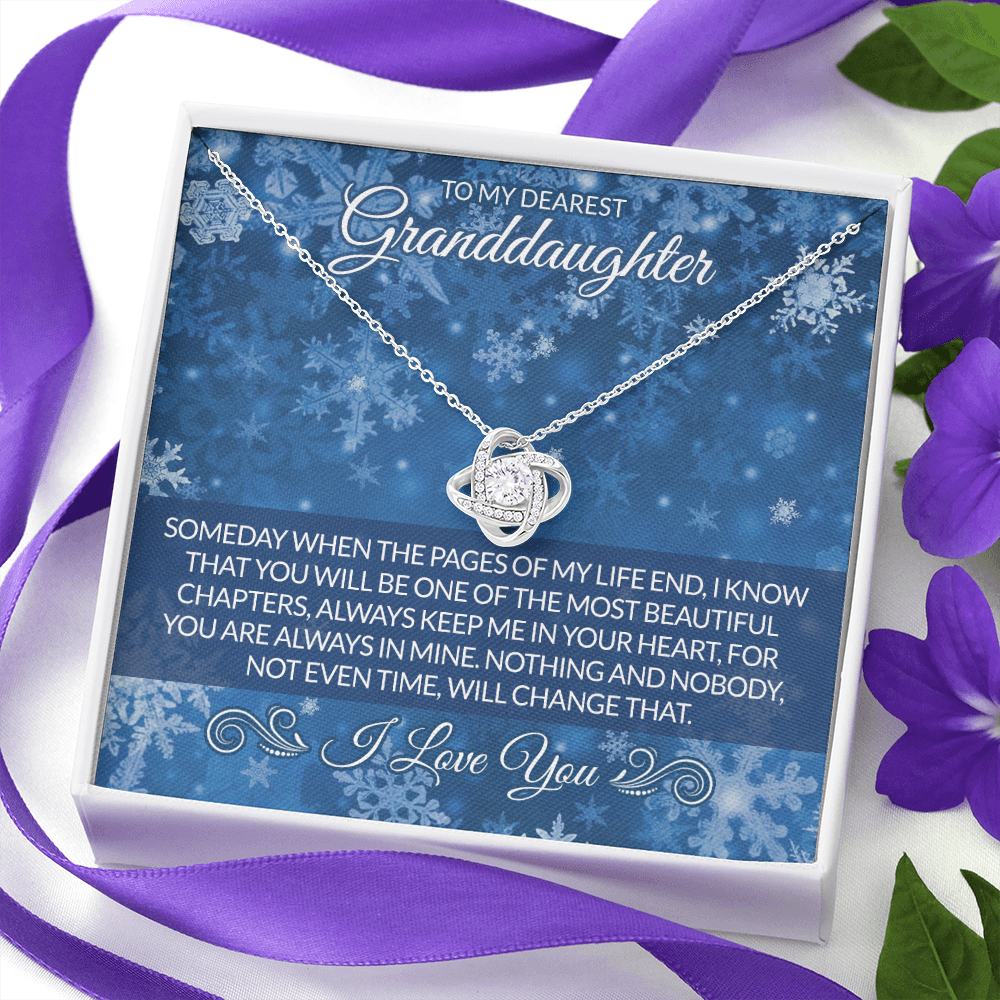 Gift From Grandfather Gifts Christmas Necklace For Granddaughter With Message