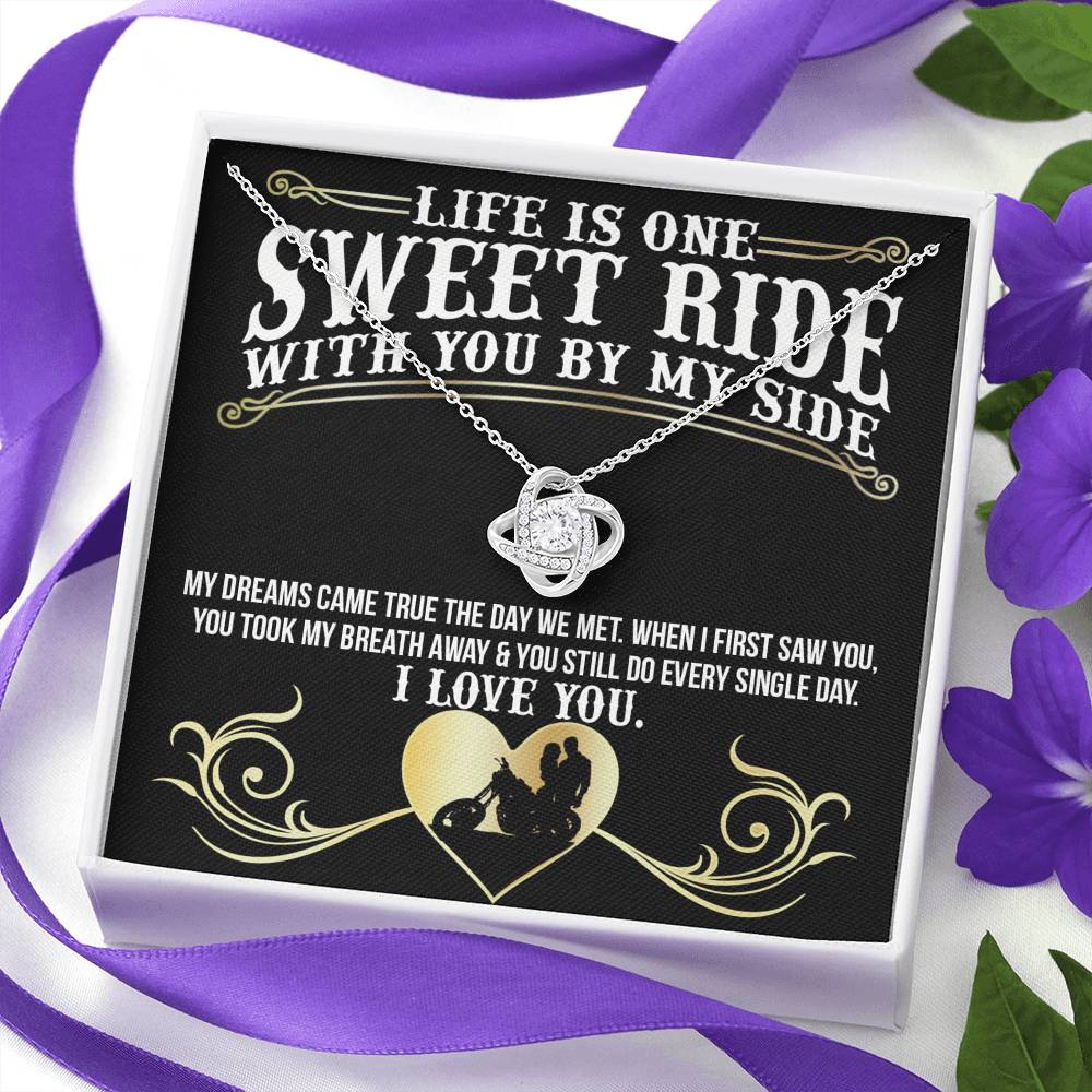 Gift for Sweet Ride Necklace, Riding Partner Gift, Birthday Gift for Biker Woman