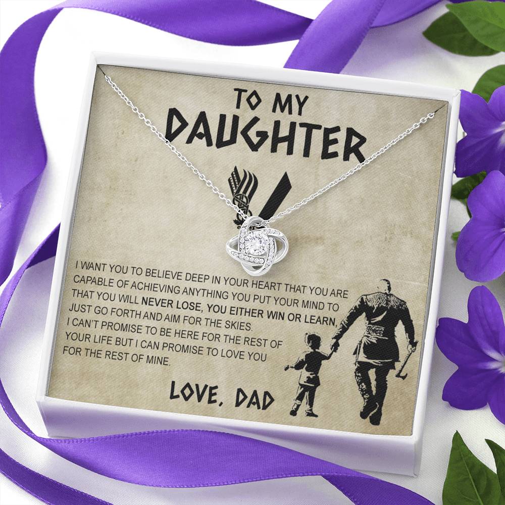 Gift for Daughter from Dad Necklace - Viking Necklace From Daddy To Daughter