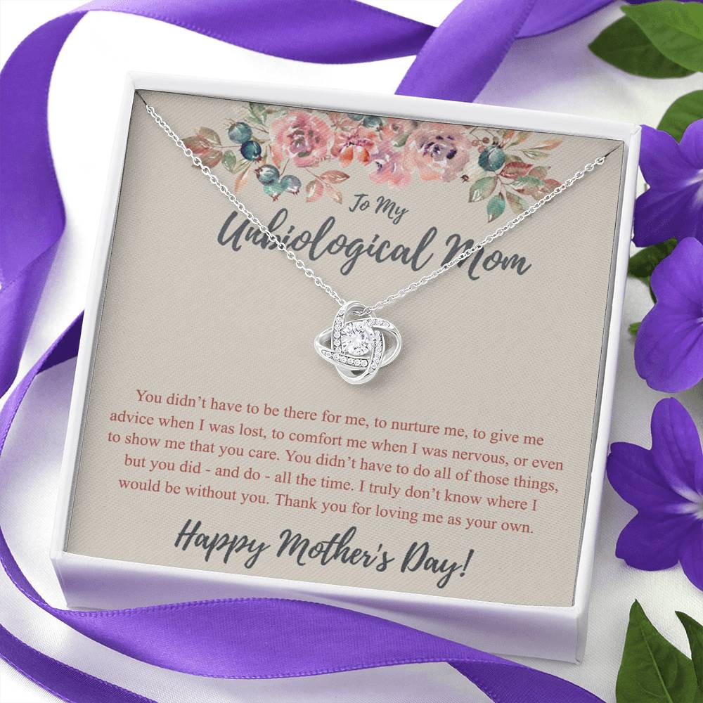 Mother's Day Gift Necklace To My Unbiological Mom Necklace Gift for Bonus Mom