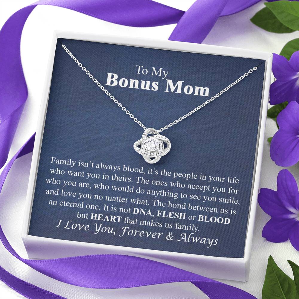 To My Bonus Mom Necklace Gift for Bonus Mom On Mother's Day Necklace For Stepmom