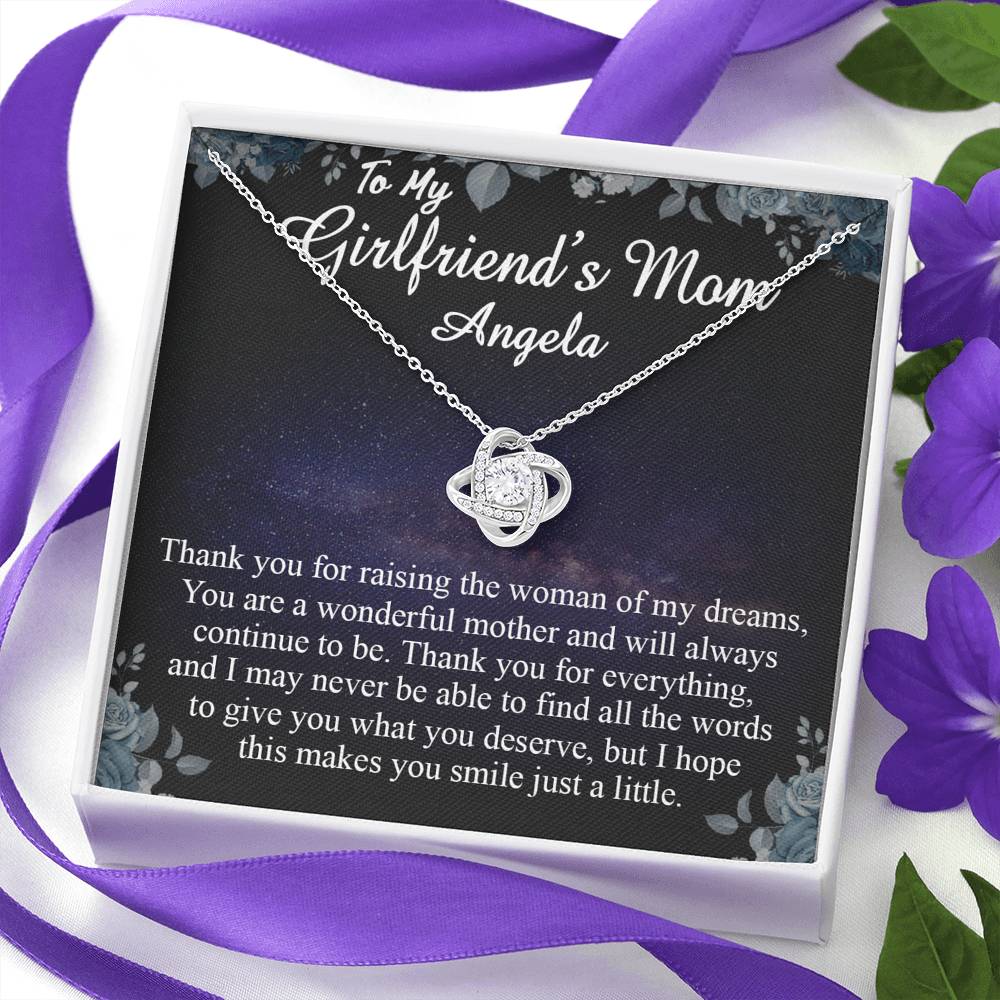 To My Girlfriends Mom Gift Mother's Day Gift for Girlfriend's Mom Necklace Gift Angela
