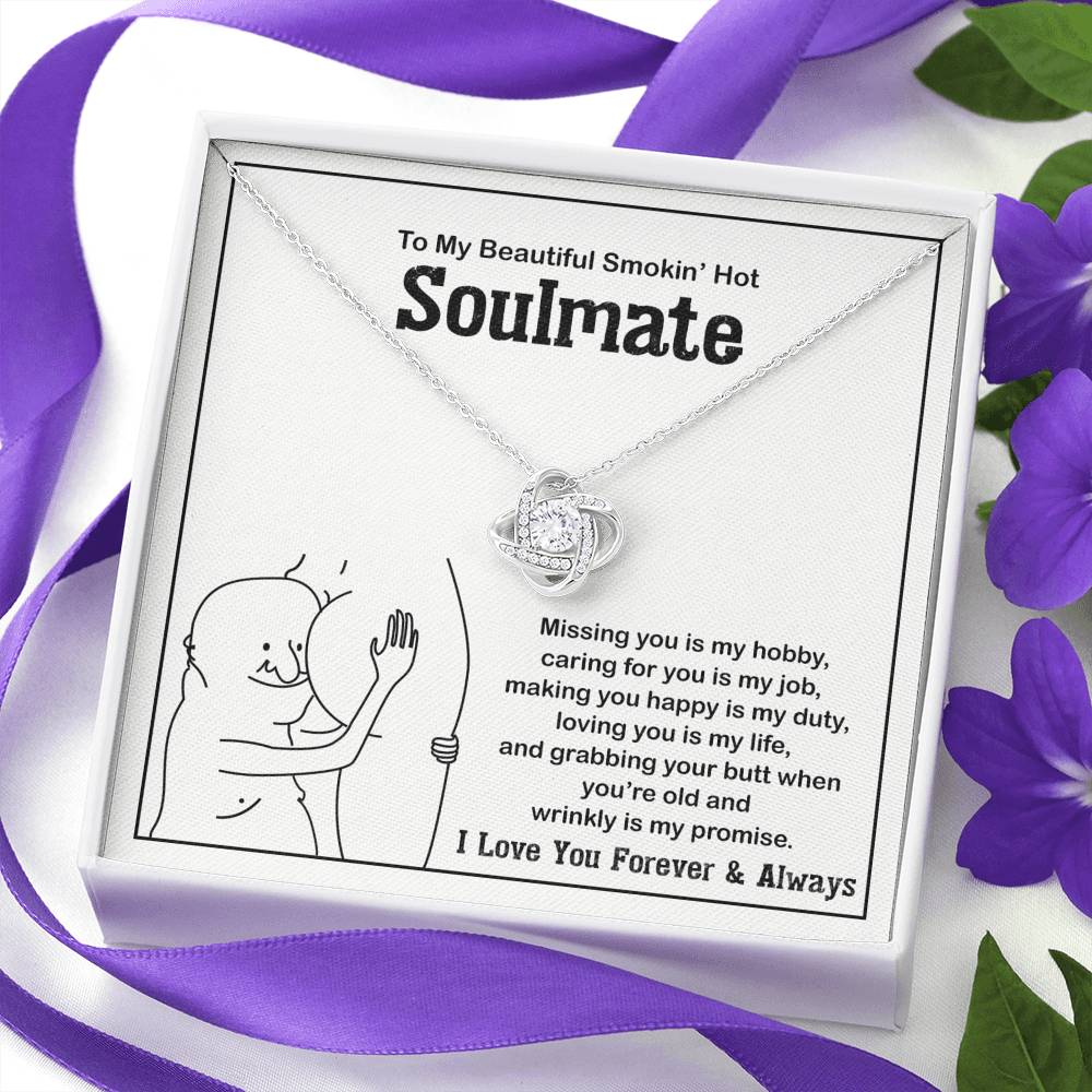 To My Smokin' Hot Soulmate Necklace Funny Gift for Soulmate Birthday Present Gift