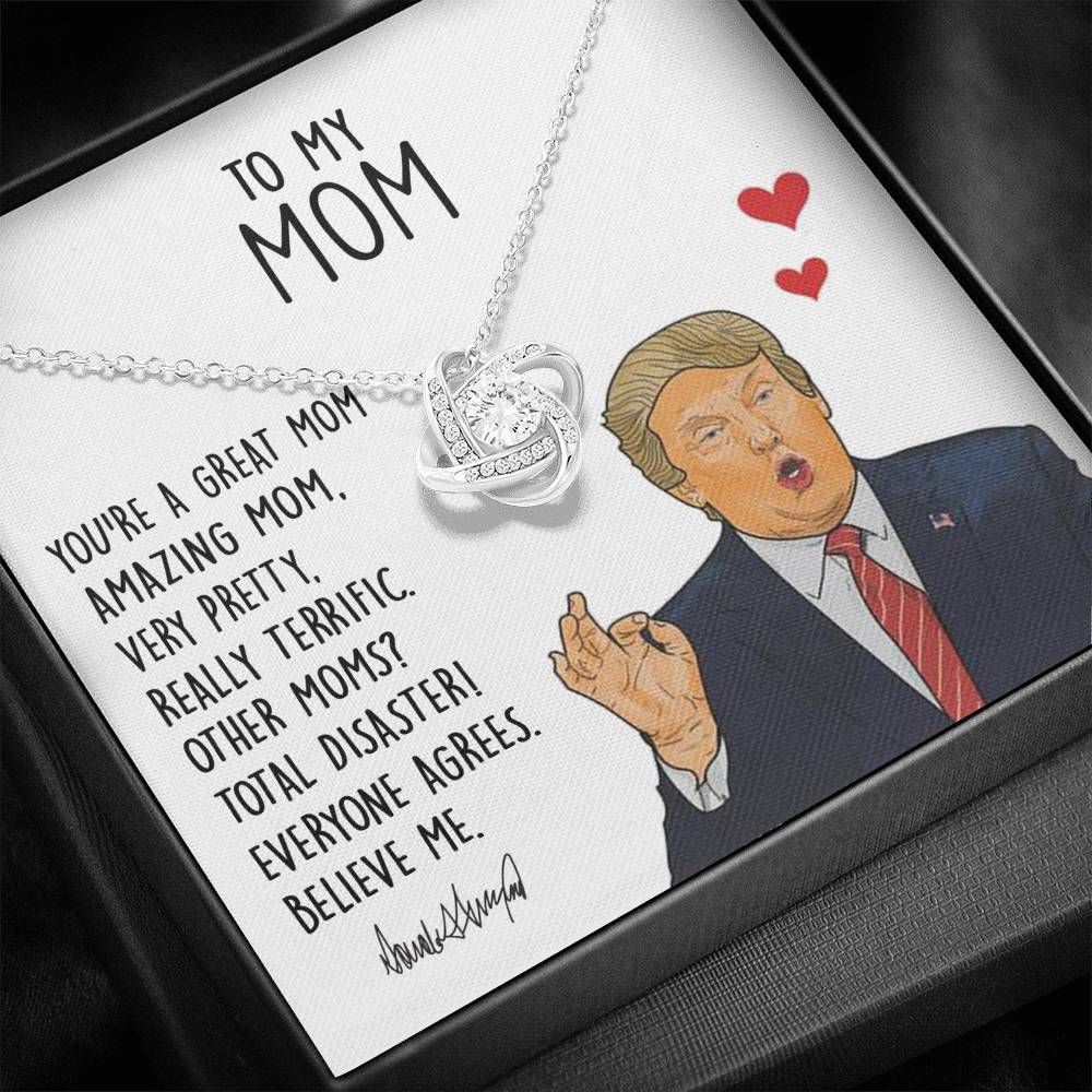 Mother's Day Gift from Trump Love Knot Necklace Jewelry For Mom