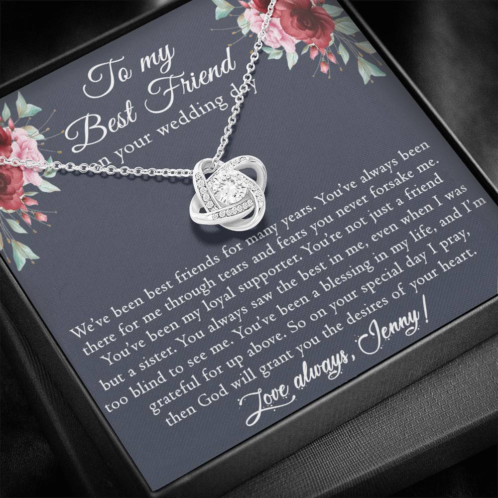 Best Friend Wedding Gif, Best Friend Necklace, Gift For BBF On Wedding, BFF Gift