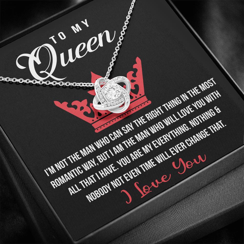 To My Queen Love Knot Necklace, Gift For Wife Girlfriend Soulmate Future Wife