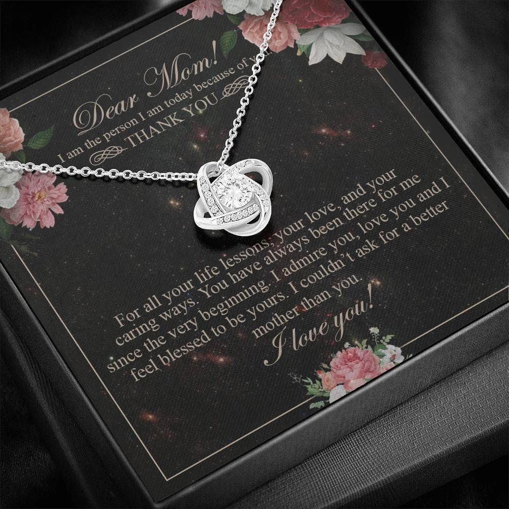 To My Mom Necklace, Gift For Mom On Mother's Day Thank You Mom Gifts From Kids