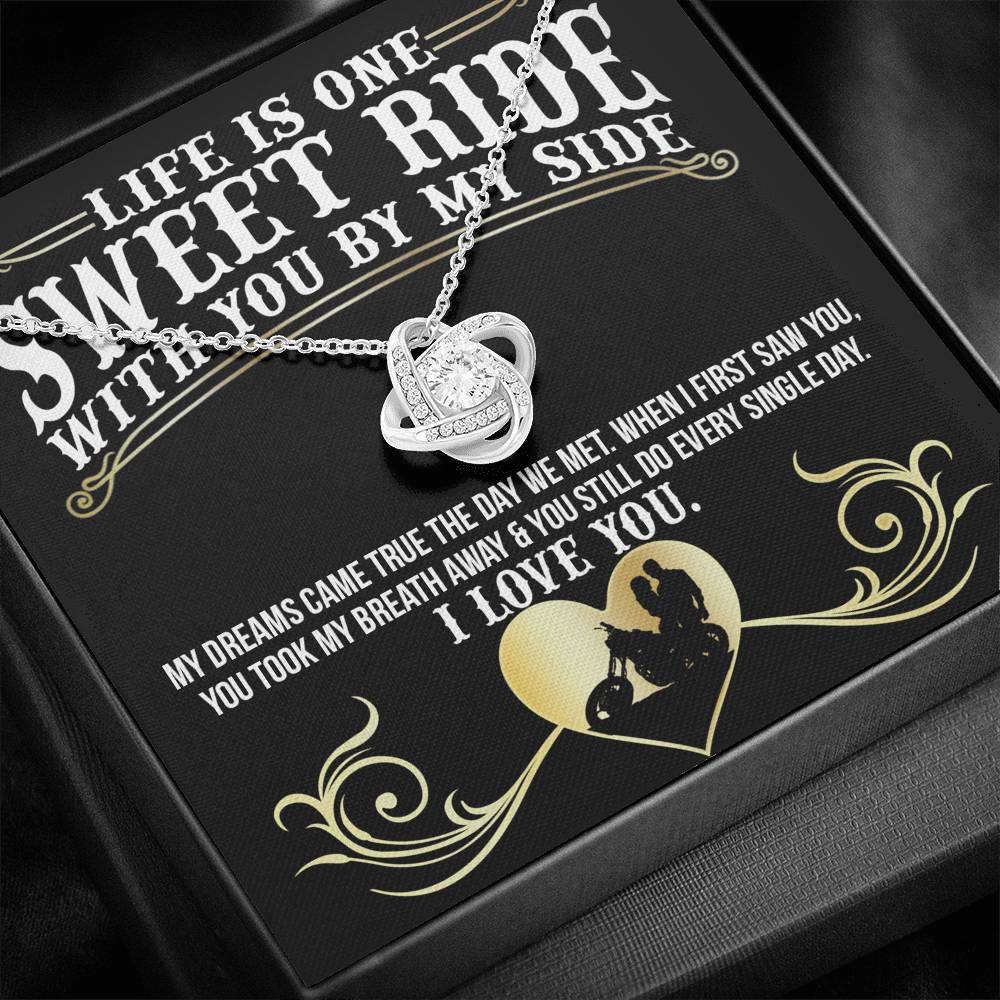 Gift for Sweet Ride Necklace, Riding Partner Gift, Birthday Gift for Biker Woman