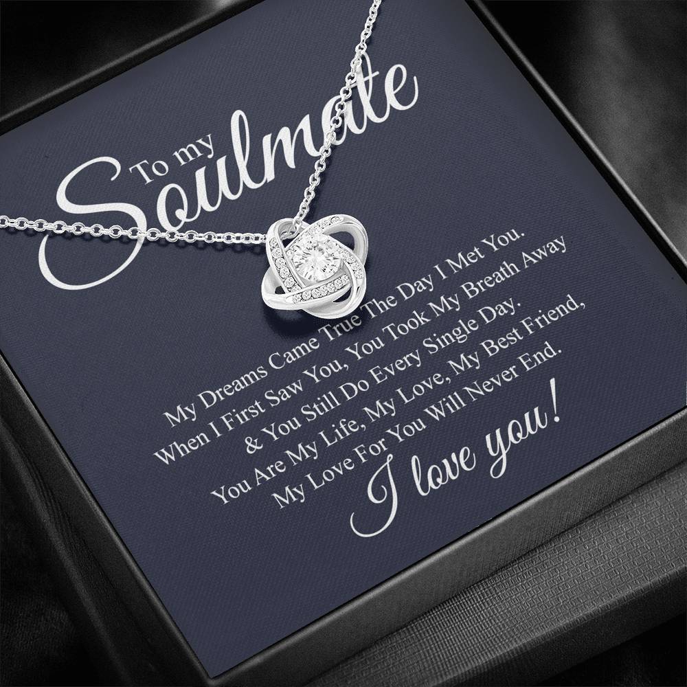 To My Soulmate Necklace Gift For Her Soulmate Gift Birthday Anniversary Present