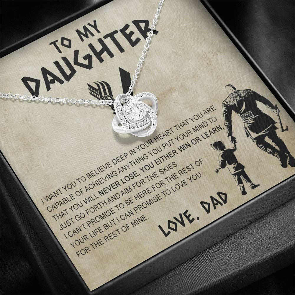 Gift for Daughter from Dad Necklace - Viking Necklace From Daddy To Daughter