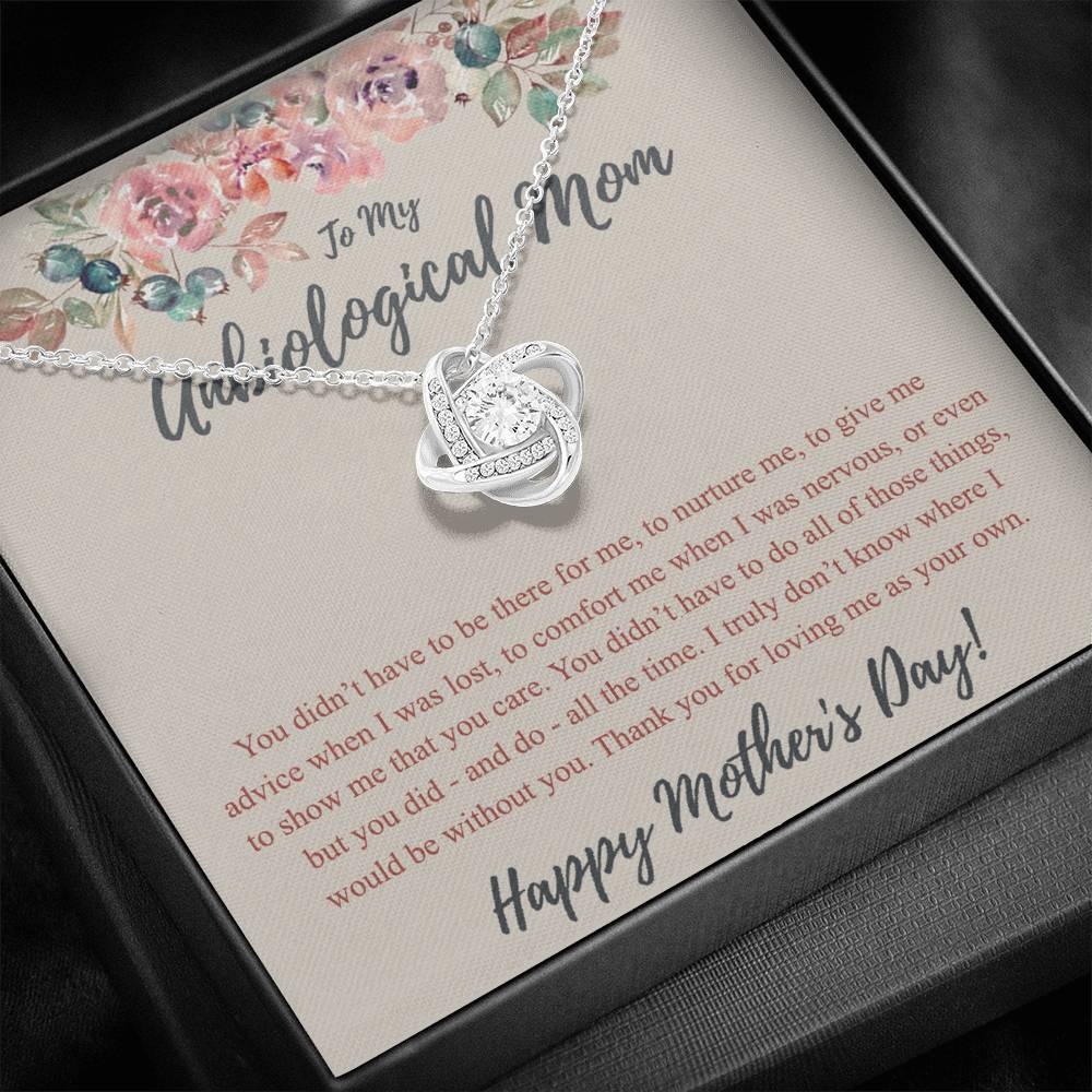 Mother's Day Gift Necklace To My Unbiological Mom Necklace Gift for Bonus Mom